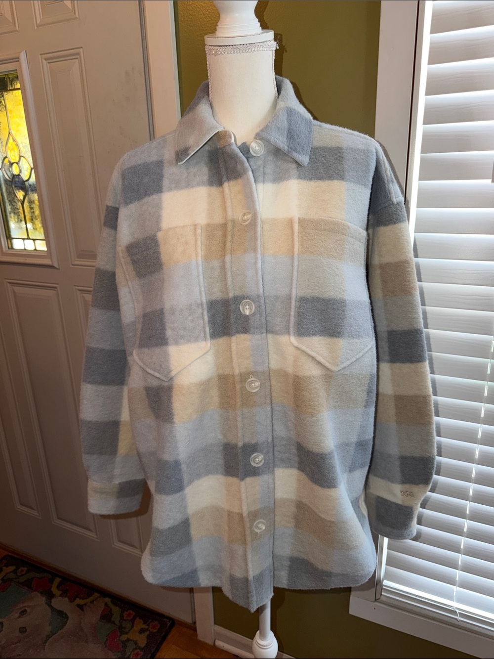 NWT DSG Dick’s Sporting Goods Plaid Jacket Shacket Size M Full Button & Pockets